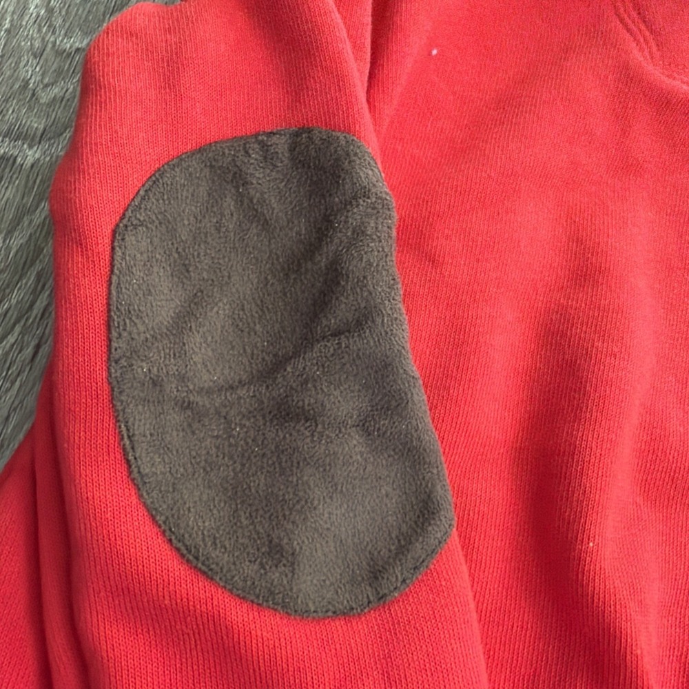Janie And Jack Boys Sweatshirt Cozy Shawl Collar Pullover Holiday Red Size 4 - Picture 2 of 7